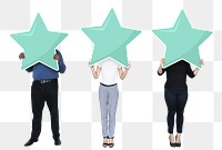 Star rating png element, transparent background