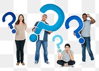 Png People & question mark, transparent background