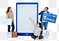 Png Online shopping icons for display, transparent background