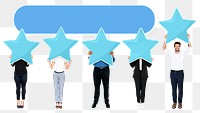 Png Businesspeople star rating, transparent background