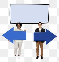 Png Business people choosing different directions, transparent background