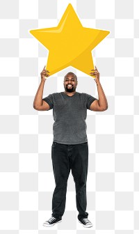 Png Man & star rating, transparent background