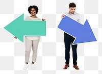 Png Business people choosing different directions, transparent background