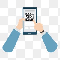 QR code png illustration, transparent background