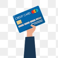 Credit card png illustration, transparent background