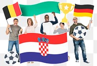 Png Football fans Belgium, Croatiand Germany, transparent background