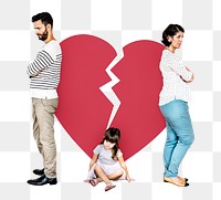 Png Sad kid with divorced parents, transparent background