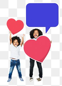 Png Young boys sharing their love, transparent background