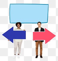 Png Business people choosing different directions, transparent background