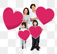 Happy family png element, transparent background