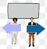 Business direction png element, transparent background