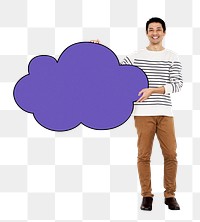 Cloud network png element, transparent background