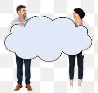 Cloud network png element, transparent background