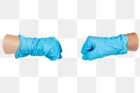 Medical staff png fist bumping transparent background