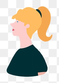 Blonde woman png character illustration, transparent background