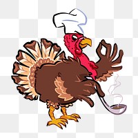 PNG Turkey cook clipart, transparent background. Free public domain CC0 image.