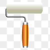 PNG Paint roller clipart, transparent background. Free public domain CC0 image.