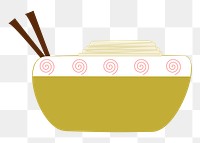 Noodle png sticker, transparent background. Free public domain CC0 image.