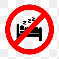 No sleep area png sticker, transparent background. Free public domain CC0 image.