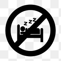 No sleep area png sticker, transparent background. Free public domain CC0 image.