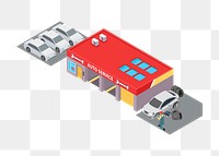 Garage  png clipart illustration, transparent background. Free public domain CC0 image.