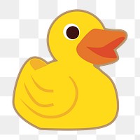 Rubber duck png sticker, transparent background. Free public domain CC0 image.