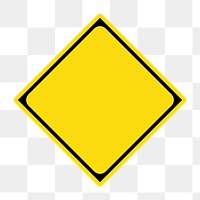 Blank yellow plate sign png sticker, transparent background. Free public domain CC0 image.