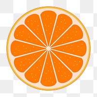 Half orange png sticker, transparent background. Free public domain CC0 image.