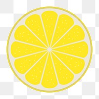 Half lemon png sticker, transparent background. Free public domain CC0 image.