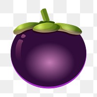 Mangosteen png sticker, transparent background. Free public domain CC0 image.