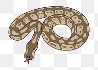 Snake animal png sticker, transparent background. Free public domain CC0 image.