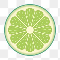 Lime png sticker, transparent background. Free public domain CC0 image.