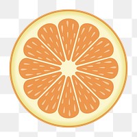 Orange png sticker, transparent background. Free public domain CC0 image.