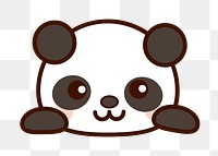 Panda png sticker, transparent background. Free public domain CC0 image.