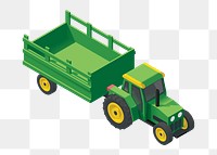 Tractor png clipart illustration, transparent background. Free public domain CC0 image.