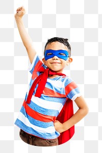 PNG superhero boy, collage element, transparent background