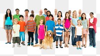 Diverse people png element, transparent background