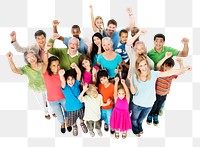 Diverse people png element, transparent background