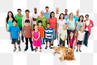 Diverse people png element, transparent background