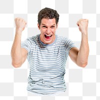 PNG Happy man, collage element, transparent background