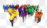 Diverse people png element, transparent background