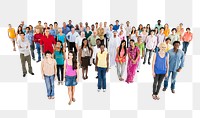 Diverse people png element, transparent background