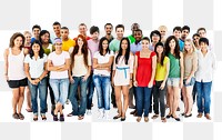 Diverse people png element, transparent background