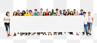 Diverse people png element, transparent background