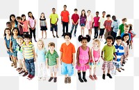 Diverse kids png element, transparent background