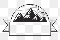 PNG Mountain logo element transparent background