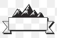 PNG Mountain logo element transparent background