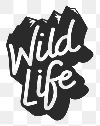 PNG Wildlife logo sticker transparent background