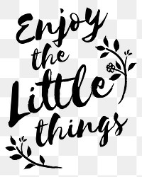 PNG Little things word transparent background