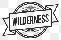 PNG Wilderness logo sticker transparent background